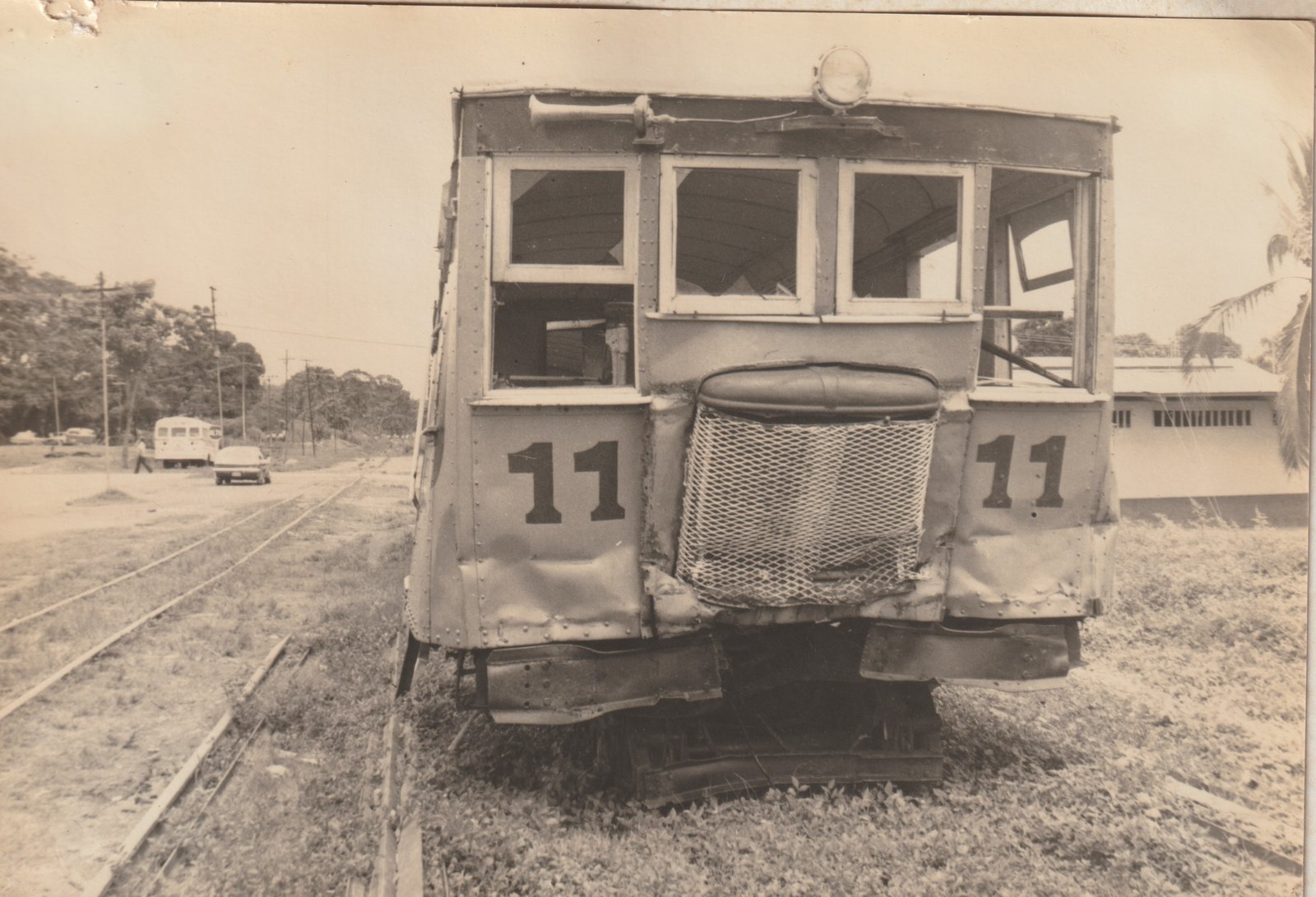 Tren N°11 chocado en Puerto Armuelles